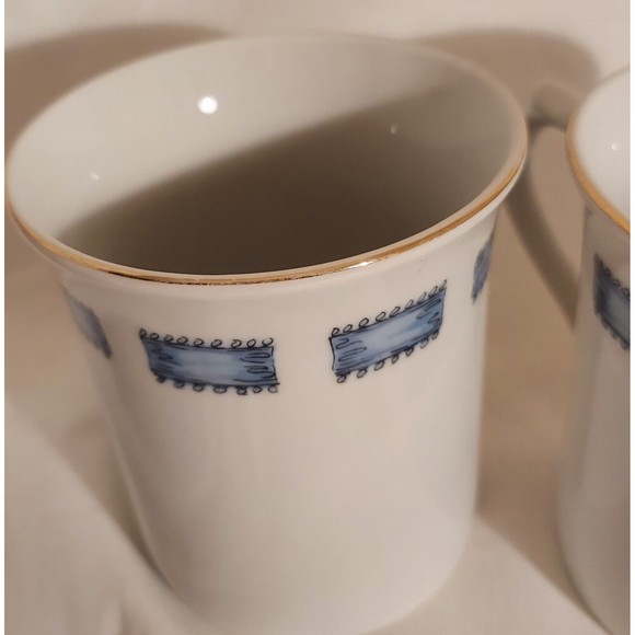 2 Forget Me Nots And Ribbons by Mary Mugg Coffee Tea Cup Mug Vintage Enesco 1980 - Picture 12 of 14